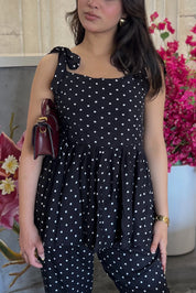 BLACK POLKA DOT TOP